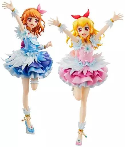 【中古】フィギュア 星宮いちご＆大空あかり コスモスVer. セット 「アイカツ!」 Lucrea 1/7 塗装済み完成品 メガトレショップ＆プレミアムバンダイ＆あみあみ限定