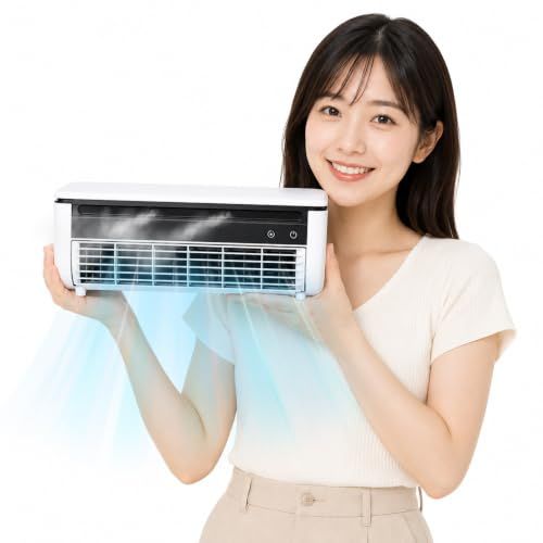 ★新品★【SNS話題】TTFP ポータブルエアコン スポット ミニクーラー 小型 壁掛け式 冷風機 リモコン付き 工事不要 日本語説明書付き (ホワイト) 16e81127