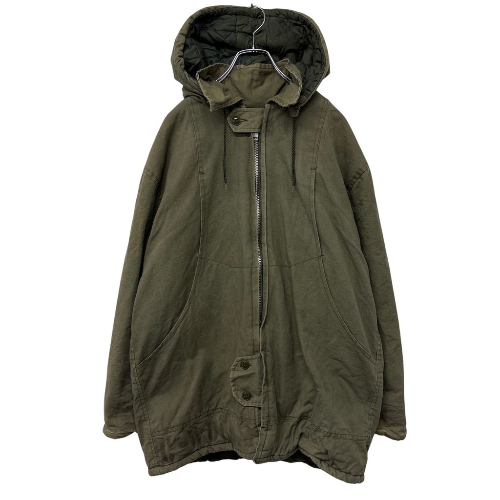 キャンバス 裏ボア 裏地キルティング ダックジャケット フーディ ミリタリー 無地 Duck Canvas Jacket S-7174