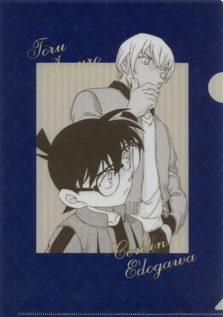 [Used] Clear File [Single Item] Edogawa Conan & Amuro Toru (Blue) Clear File “Detective Conan A4 Clear File Set of 2 Vol.2” Conan Official App Limited Goods
