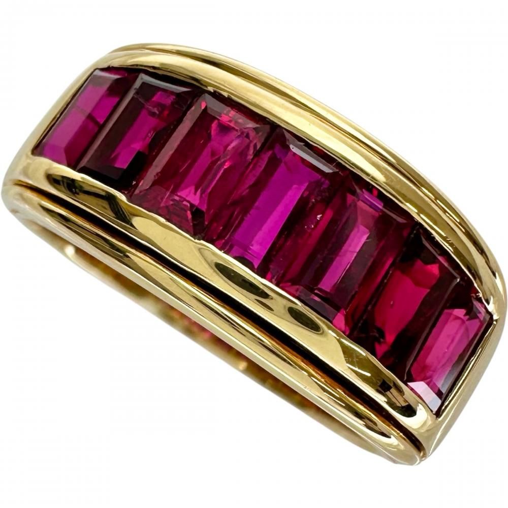 18号 【PICCHIOTTI/ピキヨッティ】ルビー 3.26ct リング・指輪 K18YGイエローゴールド 18金 9.8g レディース 【中古】【真子質店】【GD】