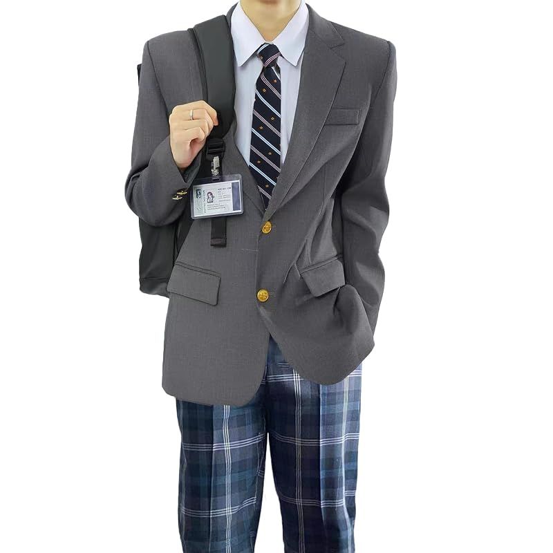 【新品】 [KALAOK] 制服スーツ スクール 男子制服 コスプレ衣装 スクールウエア DK イベント ハロウィン 仮装 grey L