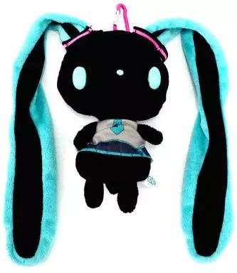 [Used] Wallet/Pass Case (Character) General Purpose Black Hatsune Rabbit Hatsune Miku Type General Purpose Rabbit Clothes Pass Case “Chucks GP x Hatsune Miku”