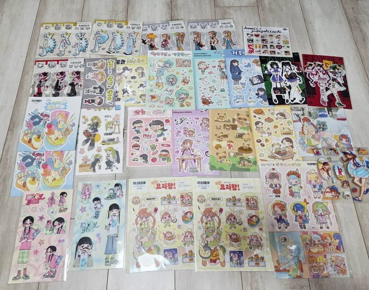 (未使用) 갱갱 スウ 칠영칠 等 人物 ステッカー 28種 まとめ 9,976円
