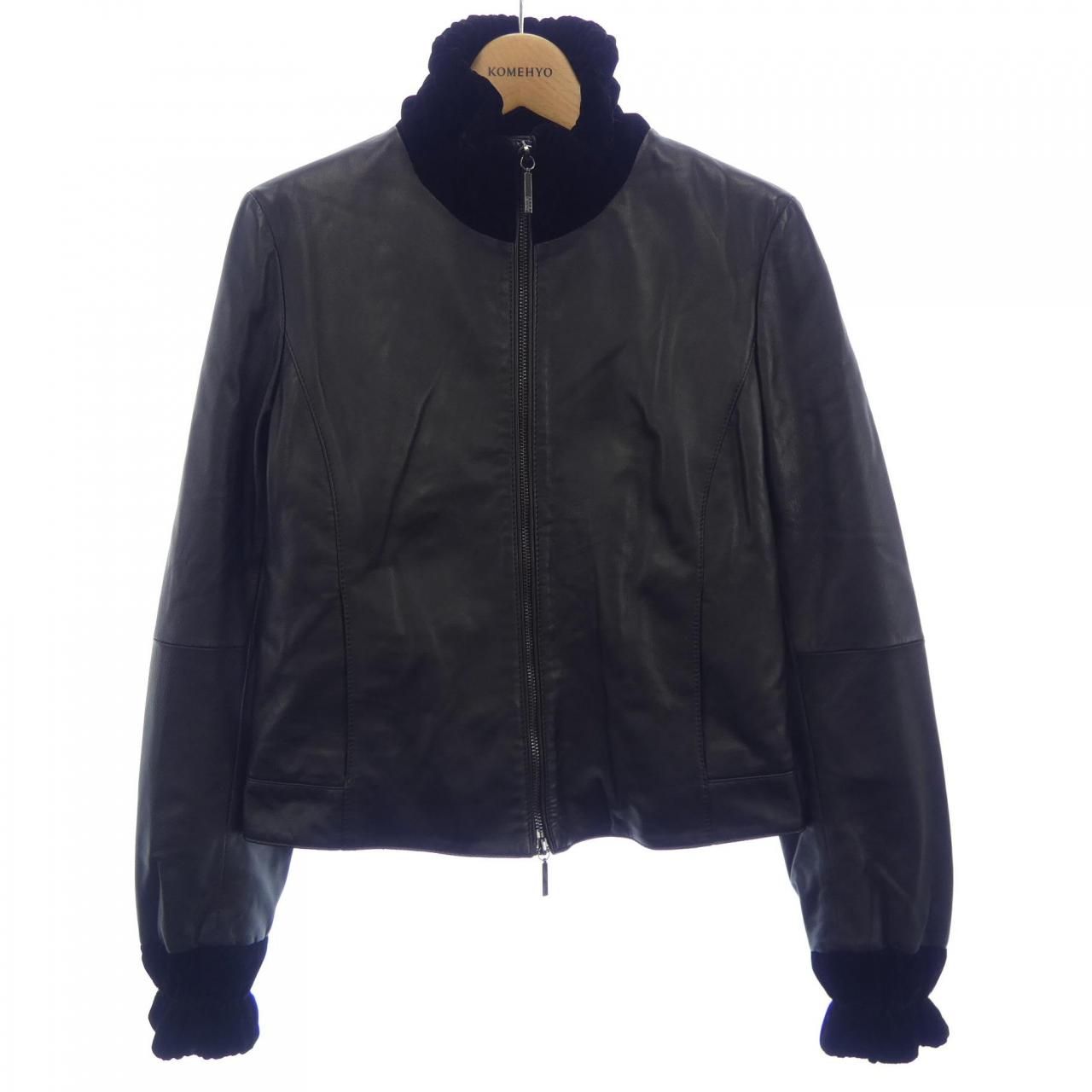 アルマーニジーンズ ARMANI JEANS レザーライダースジャケット