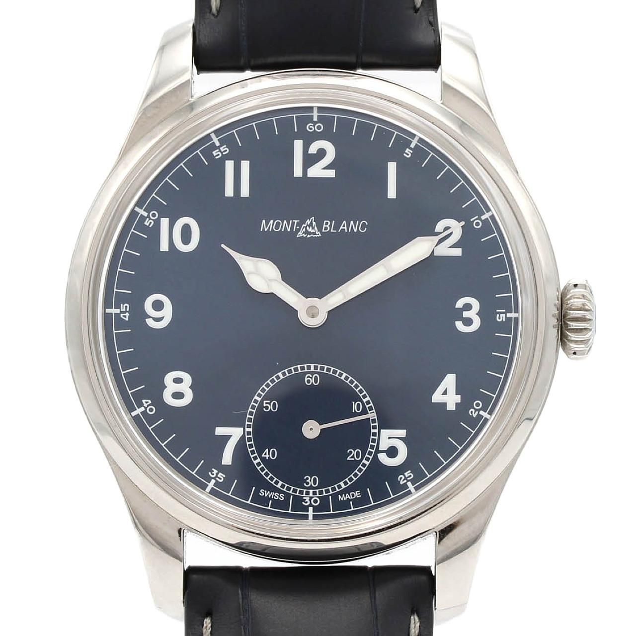 【ノーメンテナンス還元価格】モンブラン 1858マニュアルスモールセコンド 7333/113702 SS 手巻