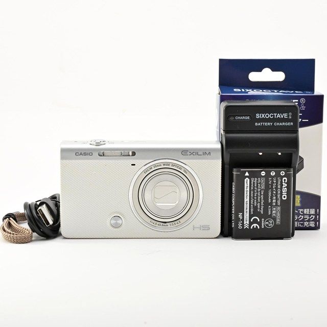 ＜Standard Product＞ CASIO EXILIM EX-ZR60 White | Compact Digital Camera | USB Terminal Cover Missing | Fairly Beautiful Exterior | Practical Product