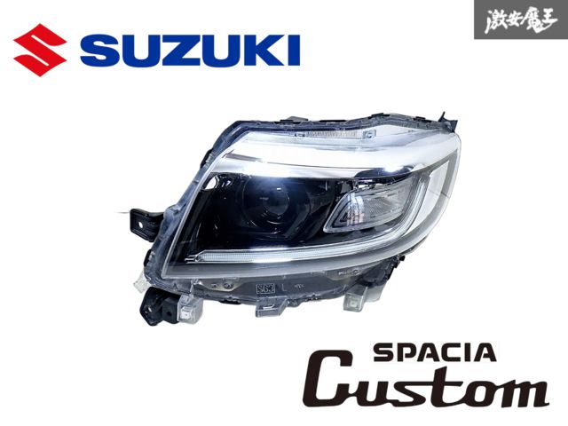 【点灯OK】スズキ 純正 MK53S スペーシアカスタム LED ヘッドライト レンズ 左 左側 助手席側 ICHIKOH 1960 即納