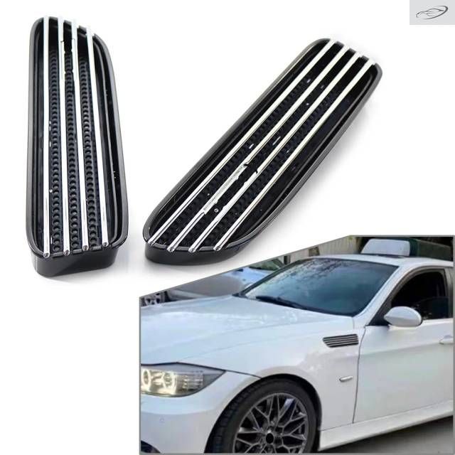 BMW E46 M3 2001 - 04 2005 2006 用 4フィン カーサイドフェンダーエアフローベントグリル ABSグリル 1ペア 7,797円