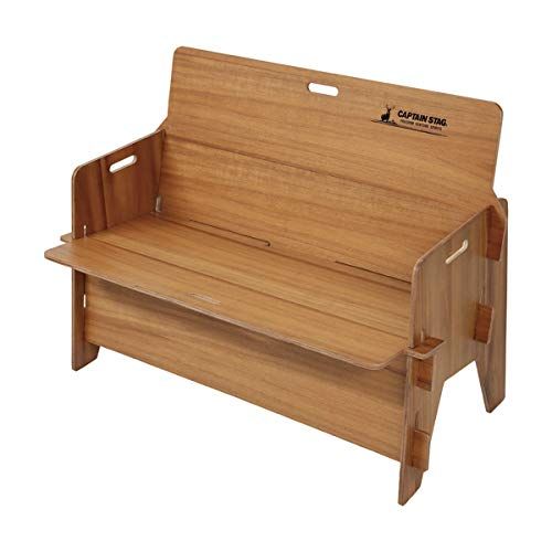 ★新品★キャプテンスタッグ(CAPTAIN STAG) アウトドアチェア チェア ベンチ べニア背付きベンチ 収納バッグ付き CSクラシックス UP-1047 / UP-1051 50e721d2