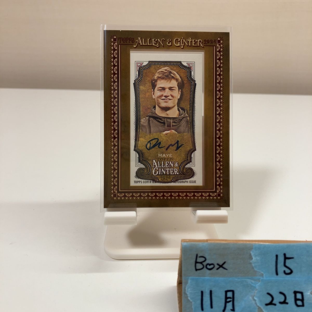 2024 Topps Allen & Ginter Drake Maye 直筆サインカード New England Patriots The World's Champions カード 66,000円