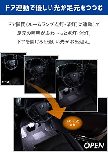 N◆【エーモンオンライン限定】ハイエース（TRH200）/レジアスエース（KDH200）専用LEDフットライトキット 前後席用 ウォームホワイト FD204