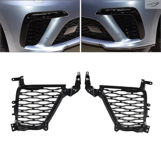 レンジローバー ヴェラール SVA SV オートバイオグラフィー ダイナミックエディション 2018 2019 2020 用 フロントバンパーサイドグリルフォグランプカバー 1個
