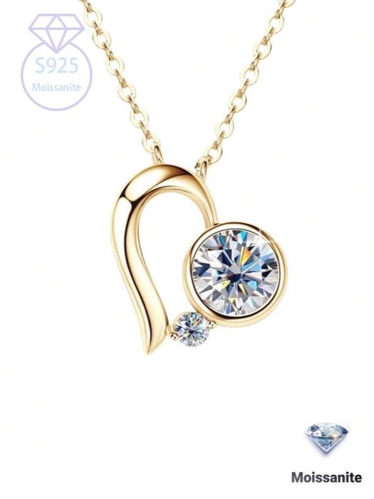 ジュエリー レディース ネックレス ペンダントネックレス シンプルでスタイリッシュな ハート型ペンダント レディース、ユニセックス、結婚式/プロポーズに適し、ギフトとしても最適。