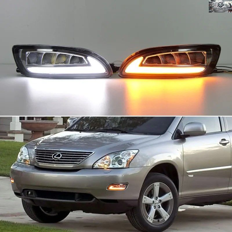 LEDフォグランプアセンブリ レクサス RX300 RX330 RX350 RX II 2003-2008 車用 12V LEDデイタイムランニングライト + ターンシグナルランプ 17,836円