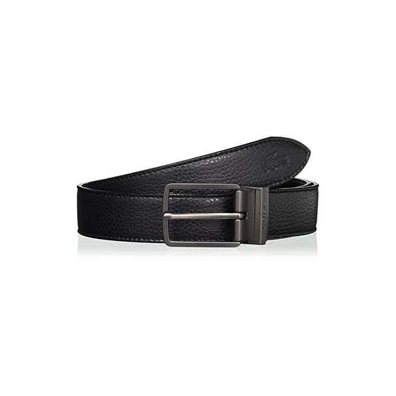 【新品】 [Lacoste] [] リバーシブルガンメタバックルレザーベルト