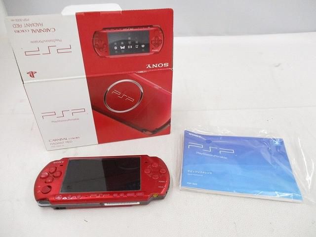 訳あり ゲーム PSP 本体 PSP3000 PSP-3000 ラディアントレッド 動作品 箱・説付き