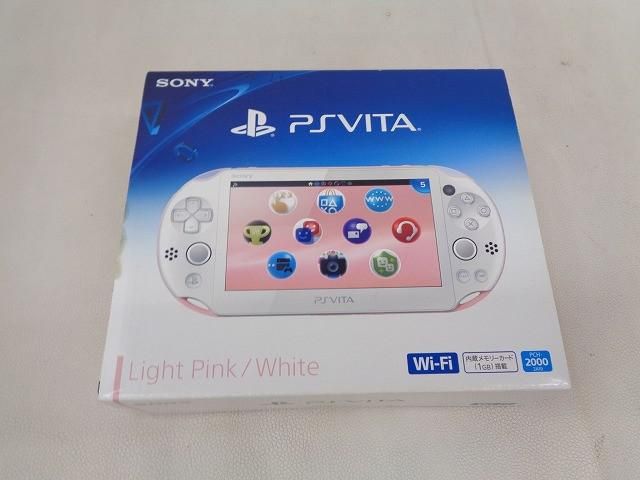 中古品 ゲーム PS Vita 本体 PCH-2000 ライトピンク/ホワイト 動作品 箱付き