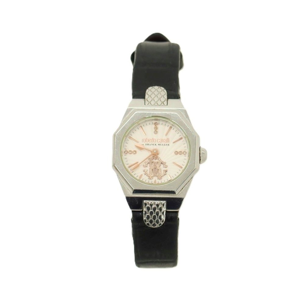 【中古】ロベルトカバリ Roberto Cavalli BY FRANCK MULLER RV2L055L0011 腕時計 シルバーxブラック【レディース】