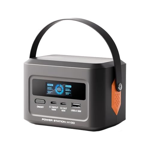 KEEMOO ポータブル電源 31000mAh（99.2Wh）USB-C急速充電 128W飛行機持ち込み可 リン酸鉄リチウム電池 小型・軽量 防災/停電/キャンプ用 PSE認証済み