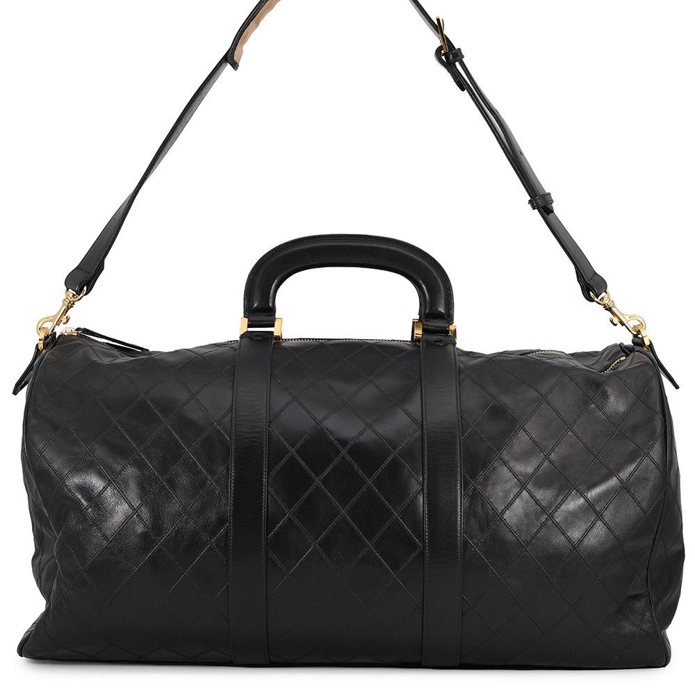 シャネル ボストンバッグ ビコローレ ラムスキン CHANEL バッグ 旅行 2wayショルダーバッグ 黒