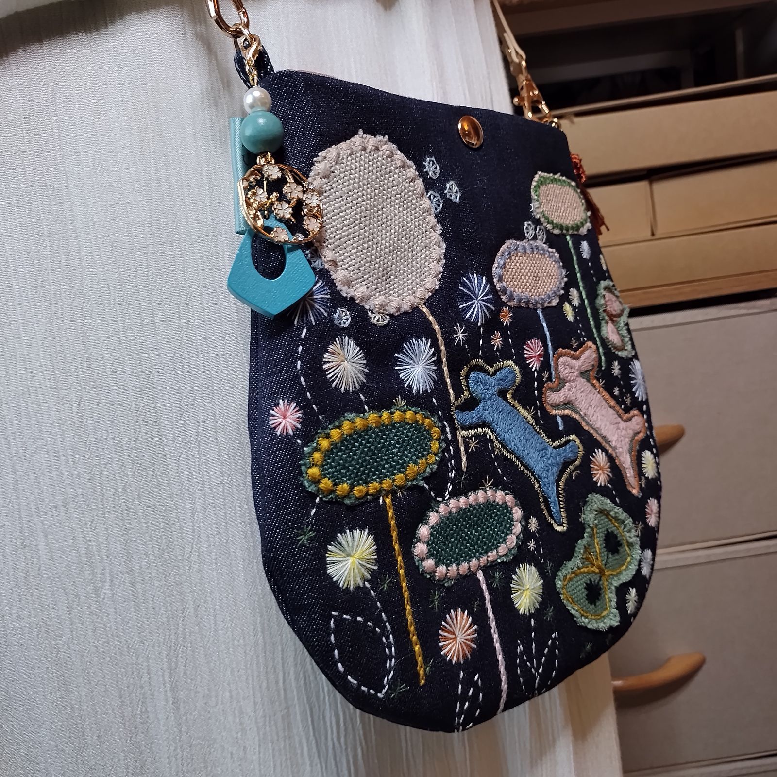 ✢幸 series✢ B6797 ハンドメイド バッグ 刺繍 手刺繍 大人