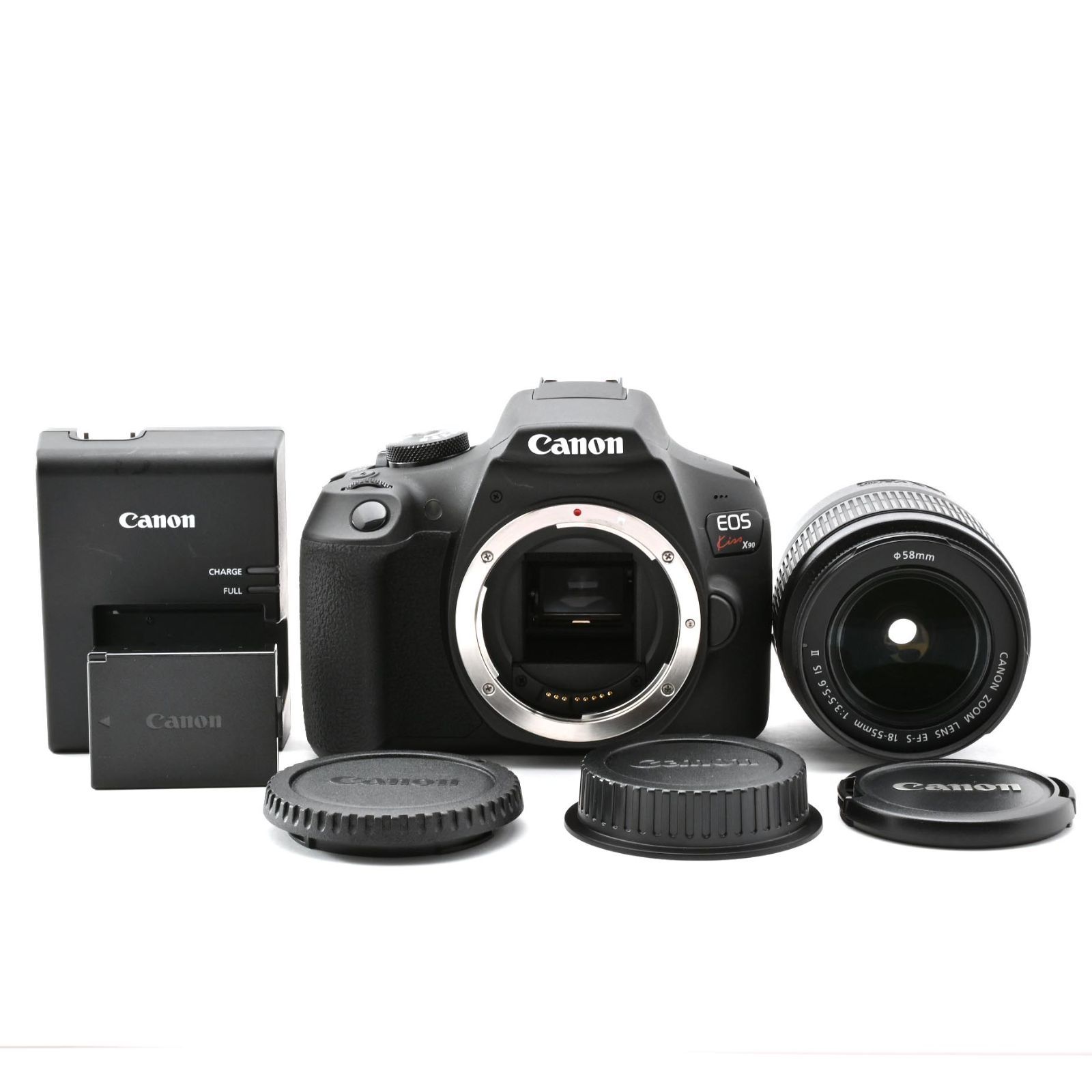 ■ 美品 ■ キャノン CANON EOS Kiss X90 標準ズームキット EOSKISSX901855IS2LK 《ショット数：1163回》
