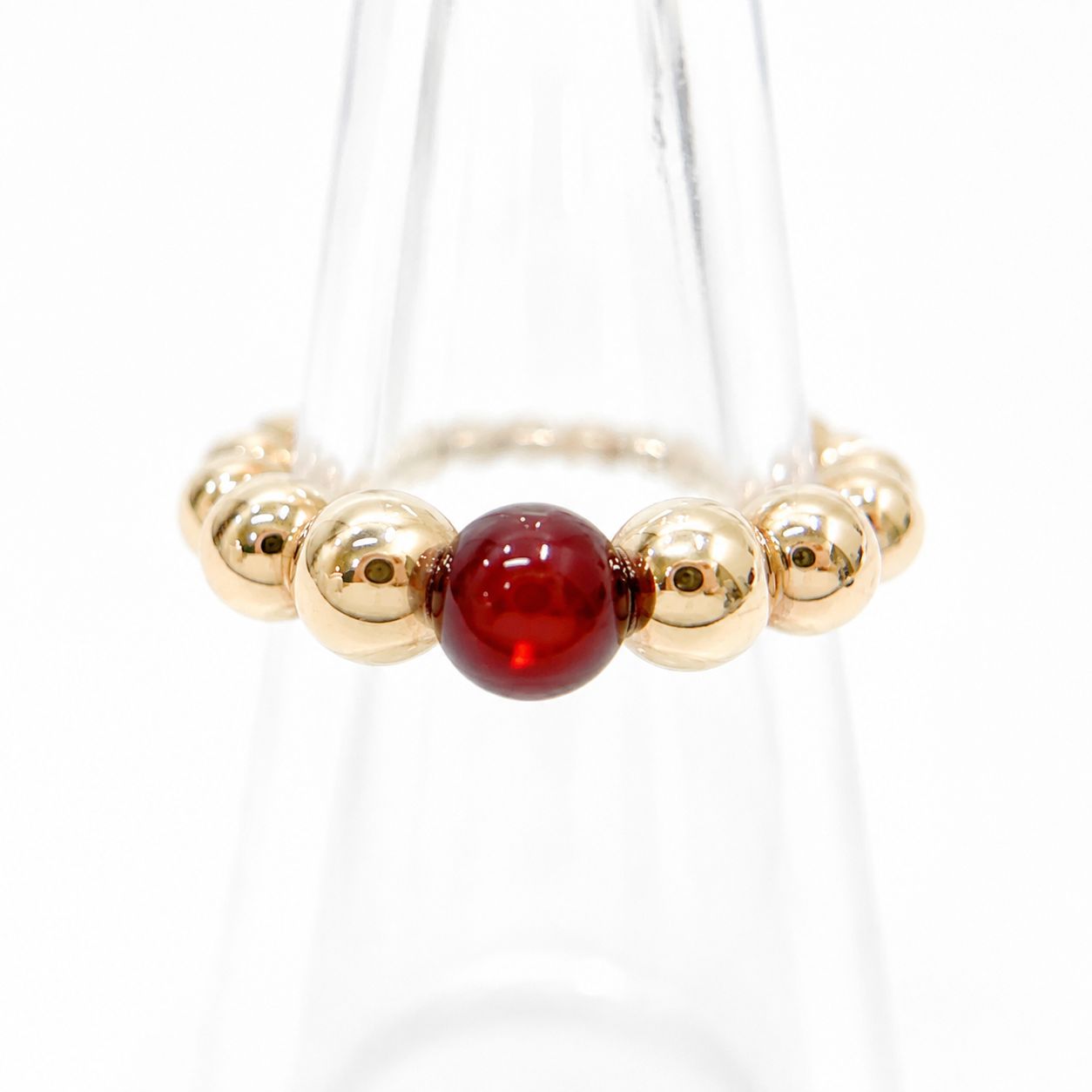 【中古】ヴァンクリーフ＆アーペル Van Cleef & Arpels ペルレ クルール ヴァリアシオン カーネリアン リング K18PG ピンクゴールド 750 227,500円
