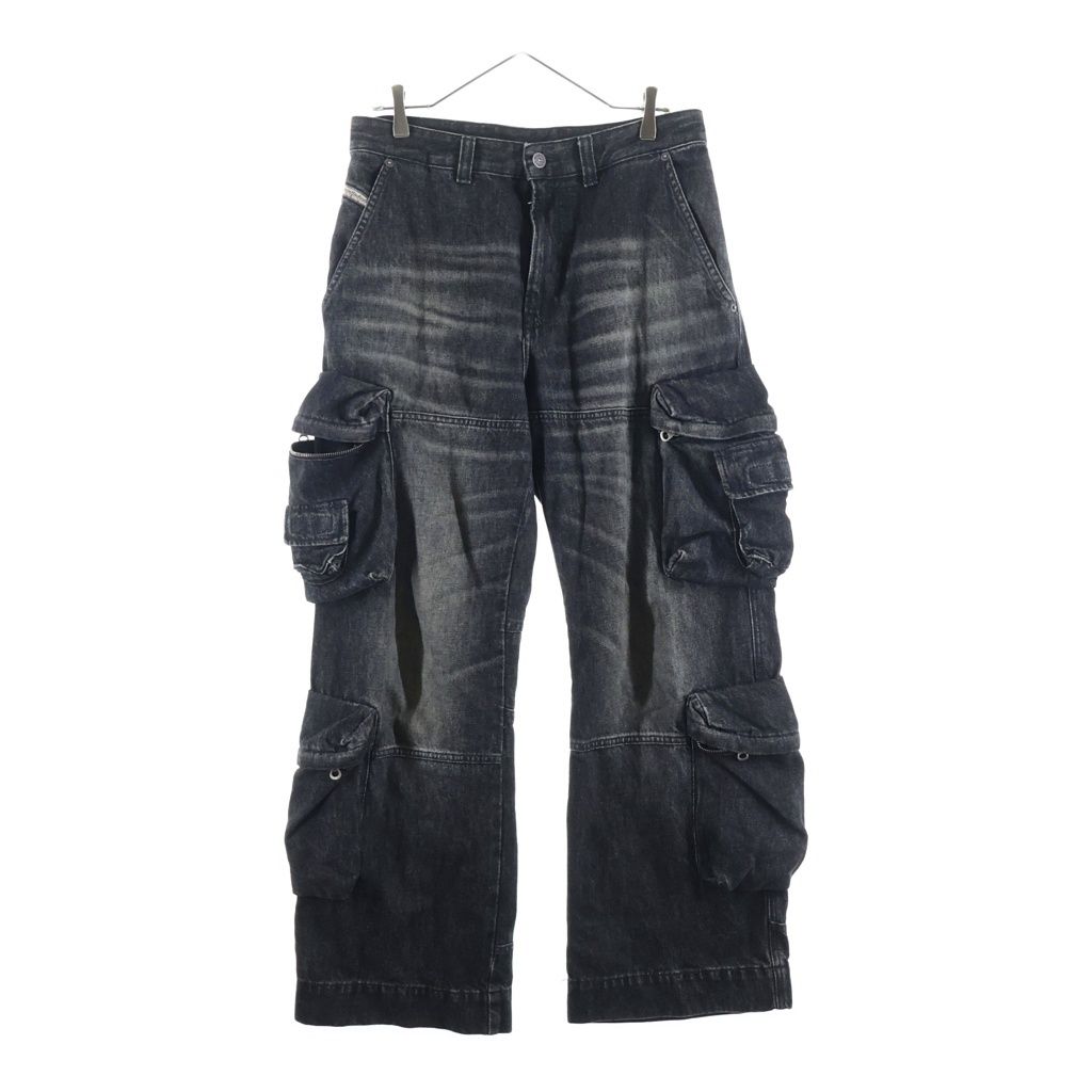DIESEL (ディーゼル) D-FISH-CARGO-S デニムカーゴパンツ ブラック A13088 30,706円