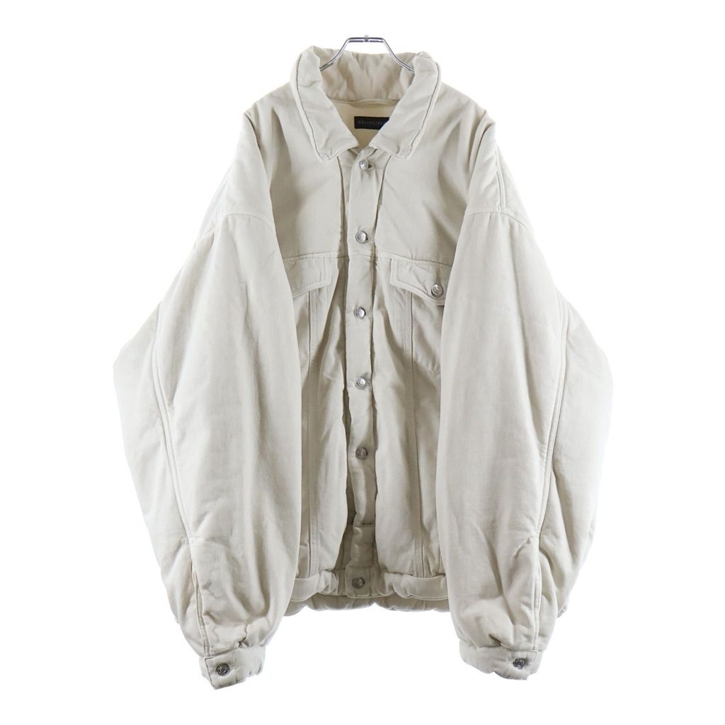 BALENCIAGA (バレンシアガ) 22AW PADDING DENIM JACKET パディングデニムジャケット 681689 TNW03 ホワイト