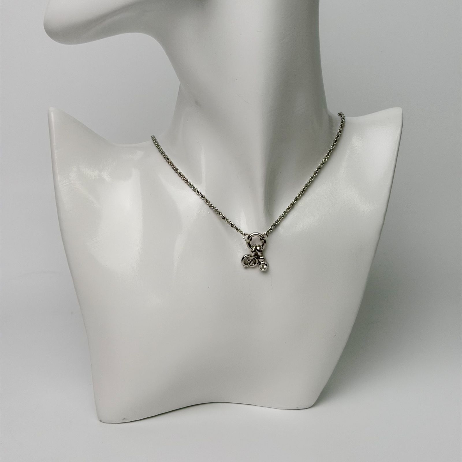 中古】Christian Dior クリスチャン ディオール CDロゴ クリスタル