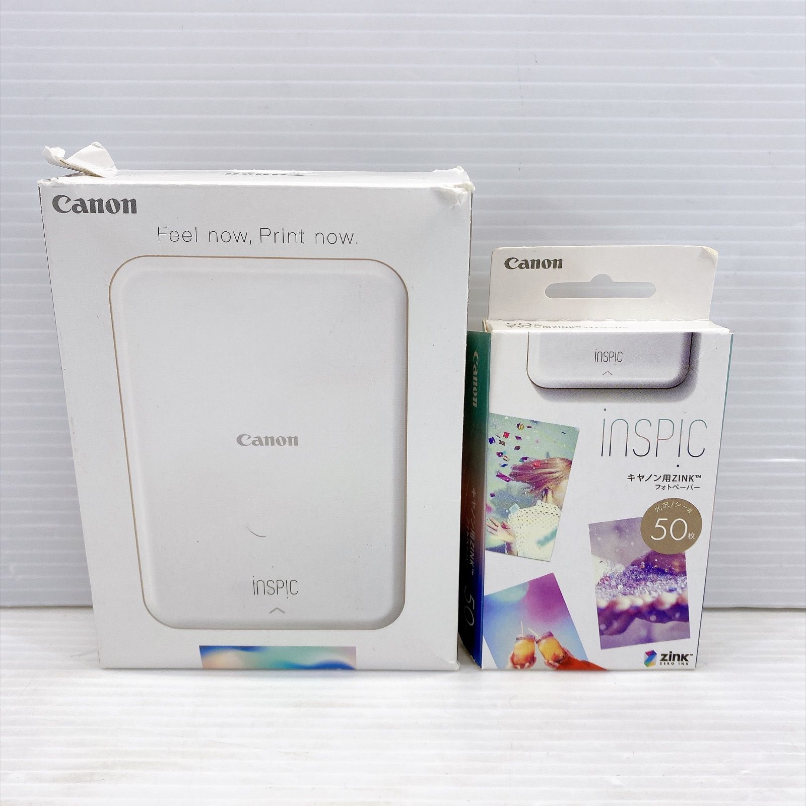 ■Canon ミニフォトプリンター inspic PV-123 フォトペーパー付 中古品■