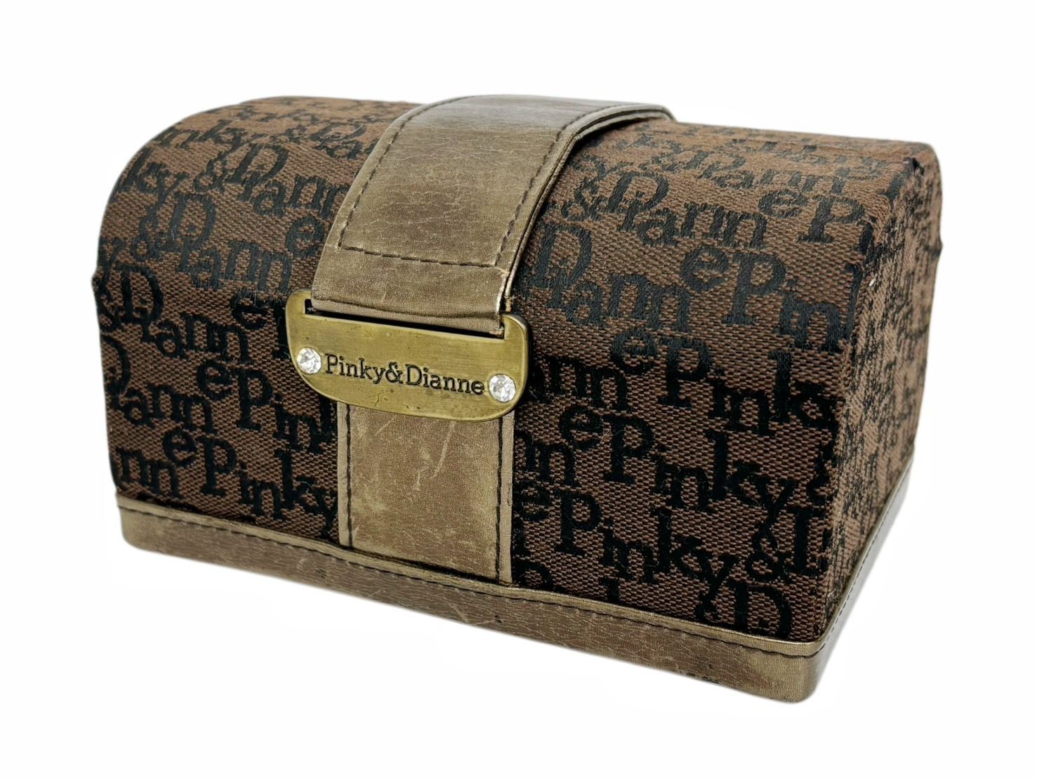 Pinky&Dianne Jewelry Case Brand Full Pattern Jewelry Box Jewelry Box Brown Pinky & Diane Accessory Case HG260514