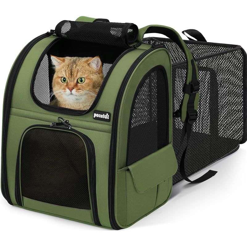 【新品】 Pecute 犬 リュック 猫 キャリー リュック 拡張可能 2WAY 猫キャリーバッグ 猫 小中型犬用 バッグ 通気性 折り畳み 旅行 通院 防災 避難用 ペットキャリー グリーン 0 5,879円