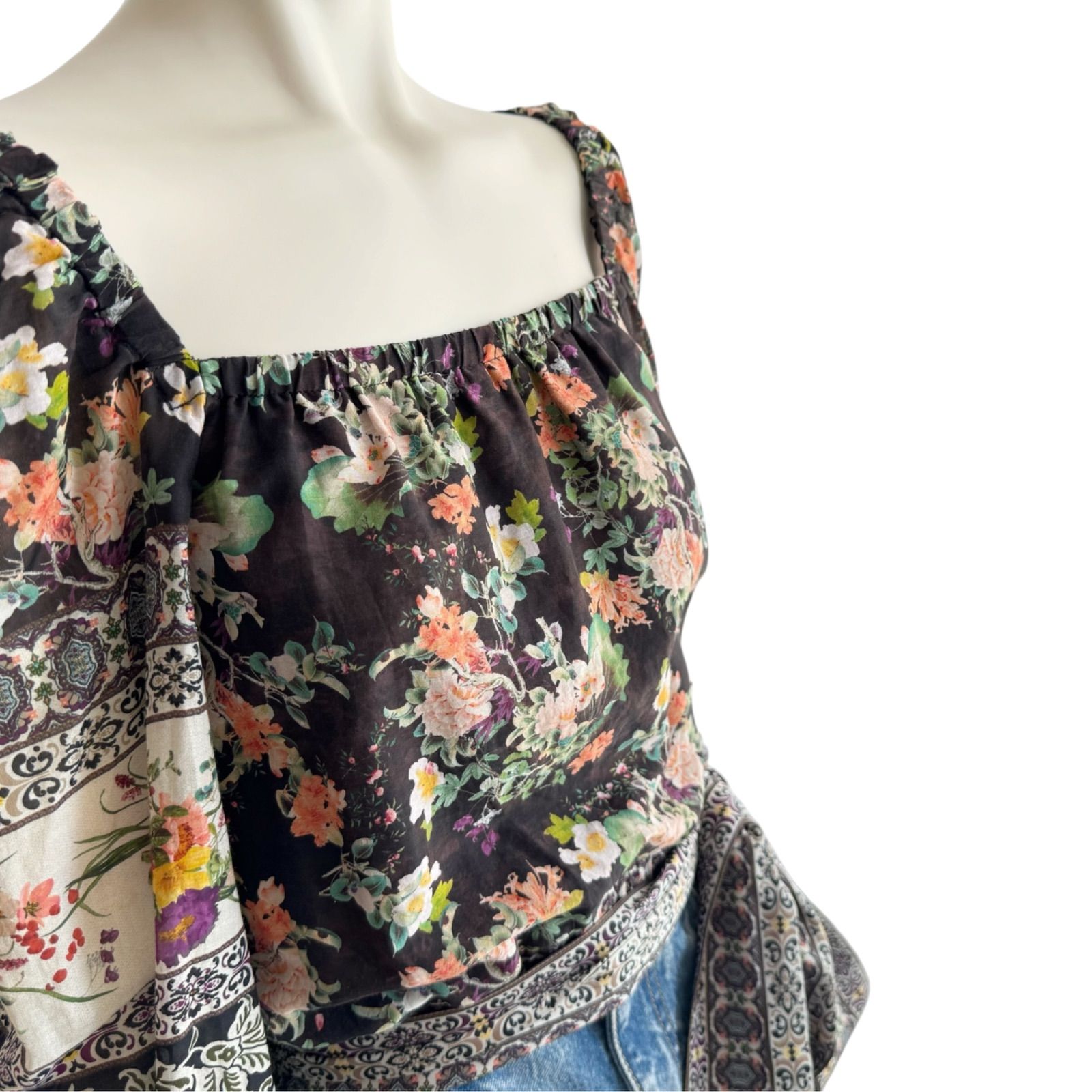 alice+olivia カットソー ブラウス 花柄 XS シルク混 - メルカリ