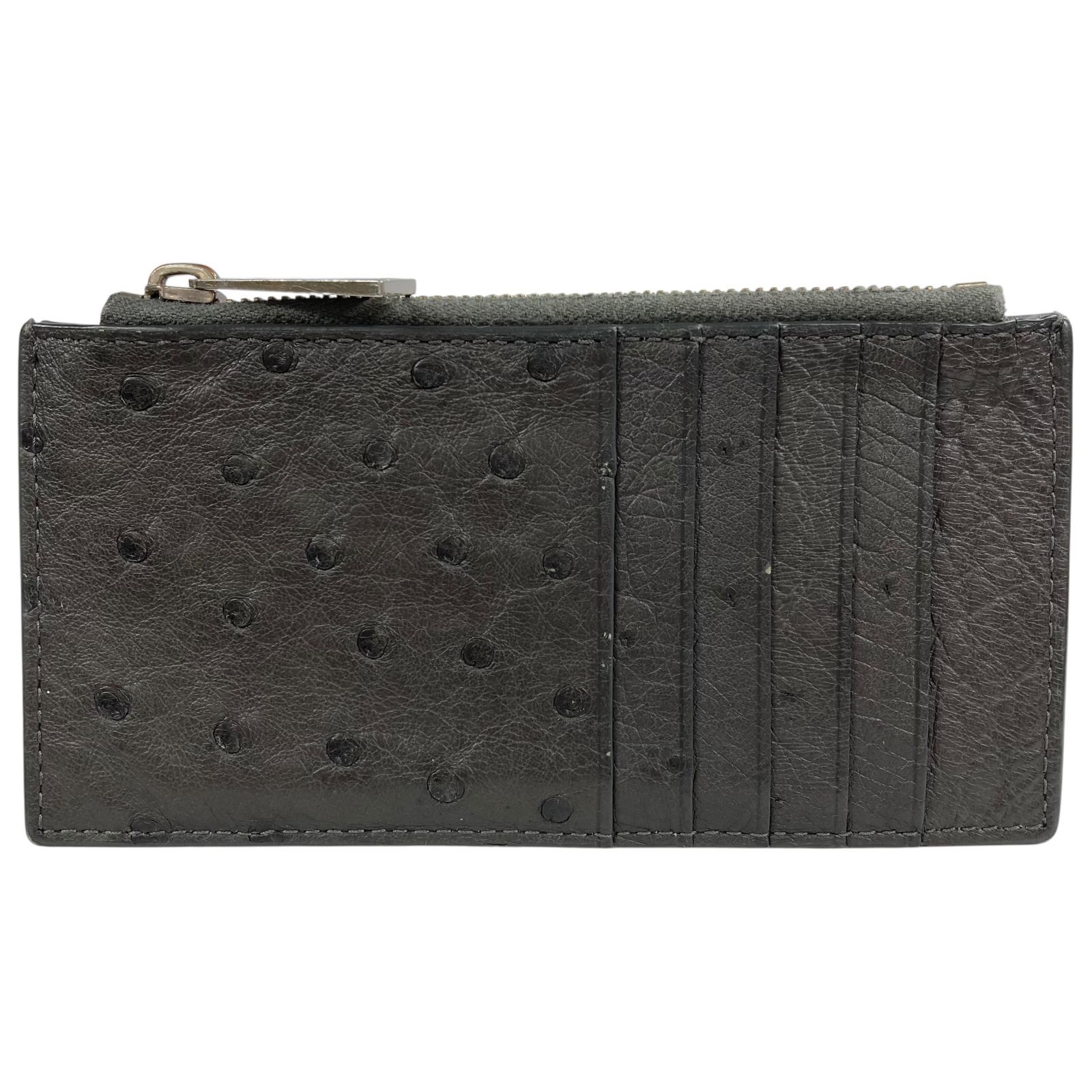 【ボッテガヴェネタ】本物 BOTTEGA VENETA オーストリッチ フラグメントケース コインカードホルダー コインケース カード 駝鳥 メンズ 19,500円