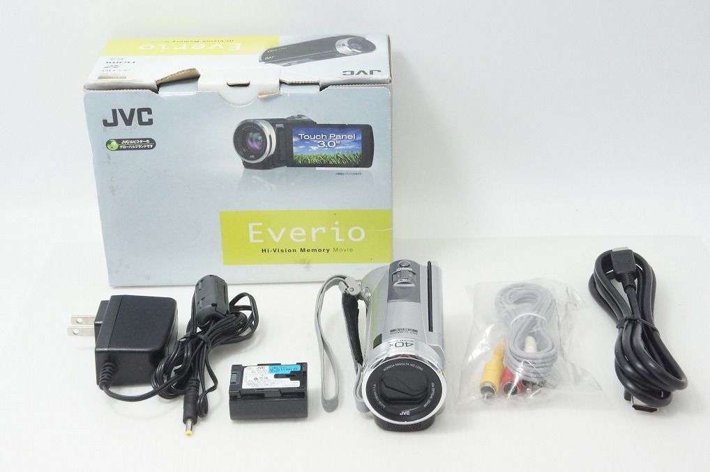JVC Kenwood Everio GZ-HM33 digital video camera silver with original box 260813n