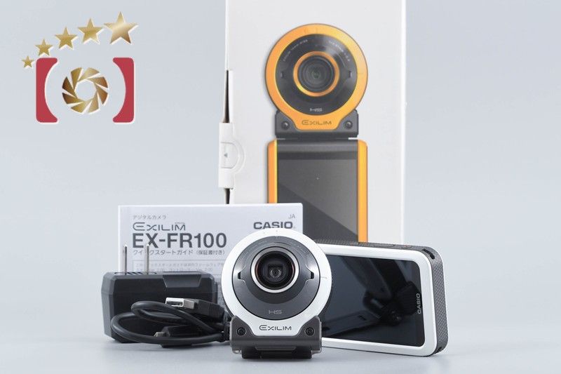 [Used] Casio Casio EXILIM EX-FR100 white compact digital camera with original box