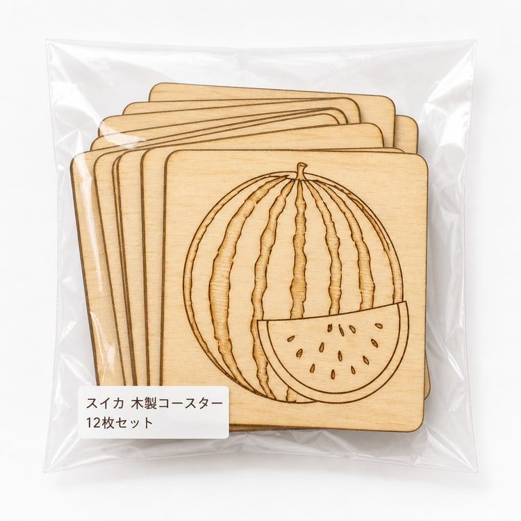 木製 スイカ パーツ 6個セット ハンドメイド素材 未塗装 - メルカリ