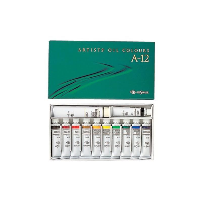 クサカベ(Kusakabe) 油絵具 専門家用 油絵具セット 12色セット A-12 20ml 1