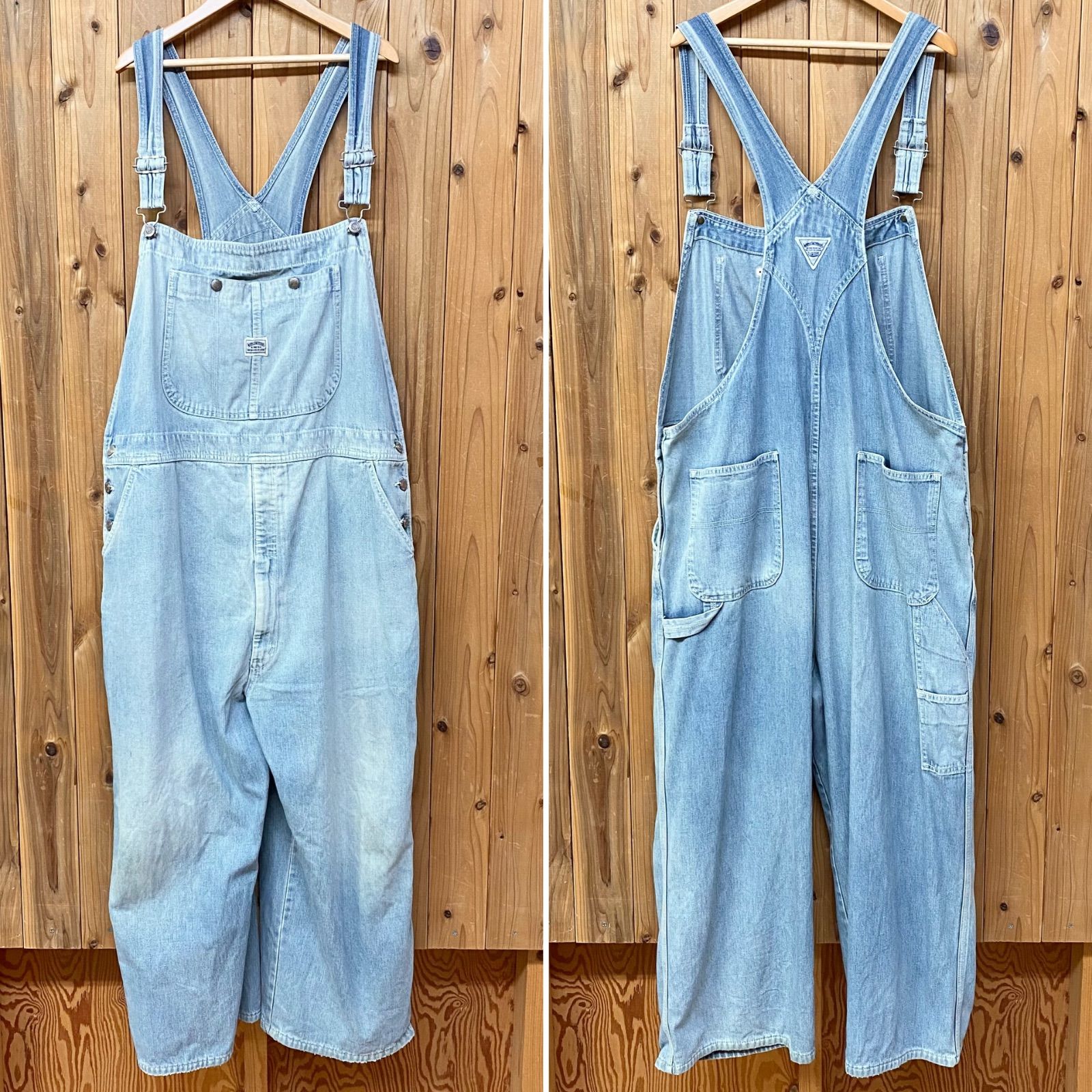 美品 希少サイズ5L WORLD WORKERS デニムオーバーオール リジッド WORLD WORKERS ワールドワーカーズ BIG JOHN ビッグジョン 5Lサイズ