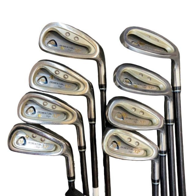 【中古】 パワービルト MOMENTUM Sign XP 8S レディース アイアンセット IR MOMENTUM Sign XP(IRON) (フレックスL) レディース 女性用 右利き 右用 Cランク ゴルフクラブ