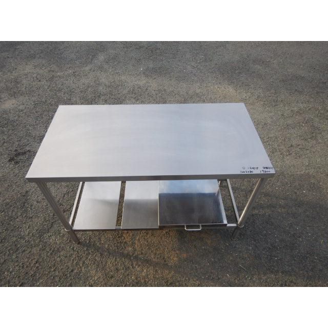 2 業務用 ステンレス 作業台 W1200 D600 H800mm 厨房 W120 D60 H80cm 炊飯器台付 炊飯台 飯台 蒸気対応 天板下フラット仕様