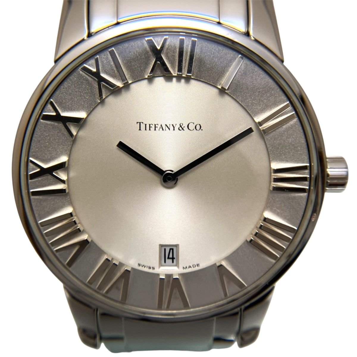 Tiffany Tiffany&Co. Atlas Dome watch total weight approx. 114.6 g SS SS quartz silver dial z1800.11.10a21a00a mens
