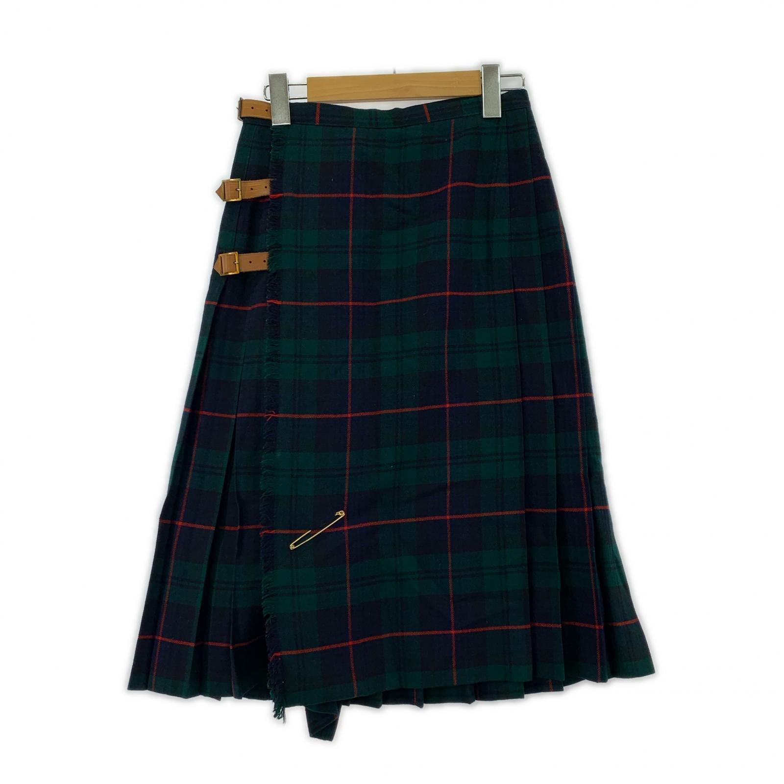 RALPH LAUREN ラルフローレン タータンチェック プリーツ ラップ