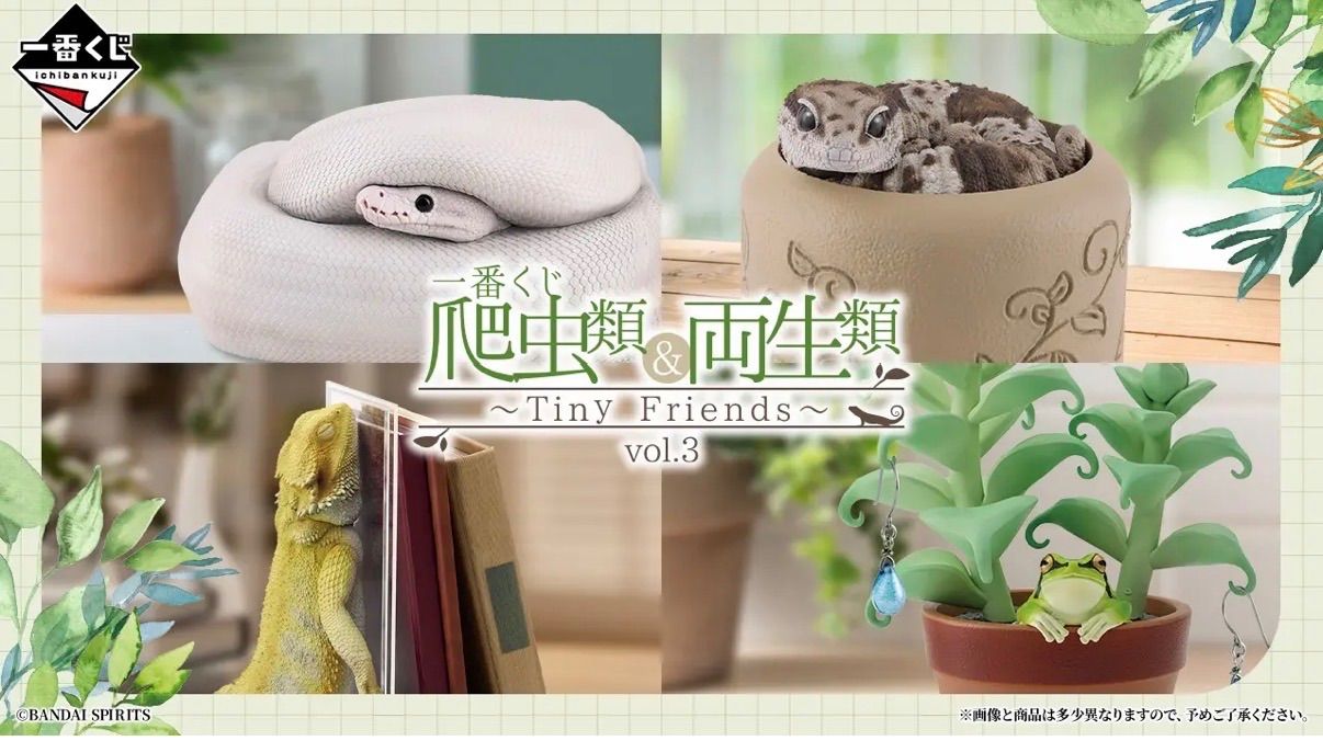 一番くじ 爬虫類＆両生類 vol.3　A D ラストワン賞セット 一番くじ 爬虫類＆両生類 Tiny Friends vol.3 フルセット＋ラストワン