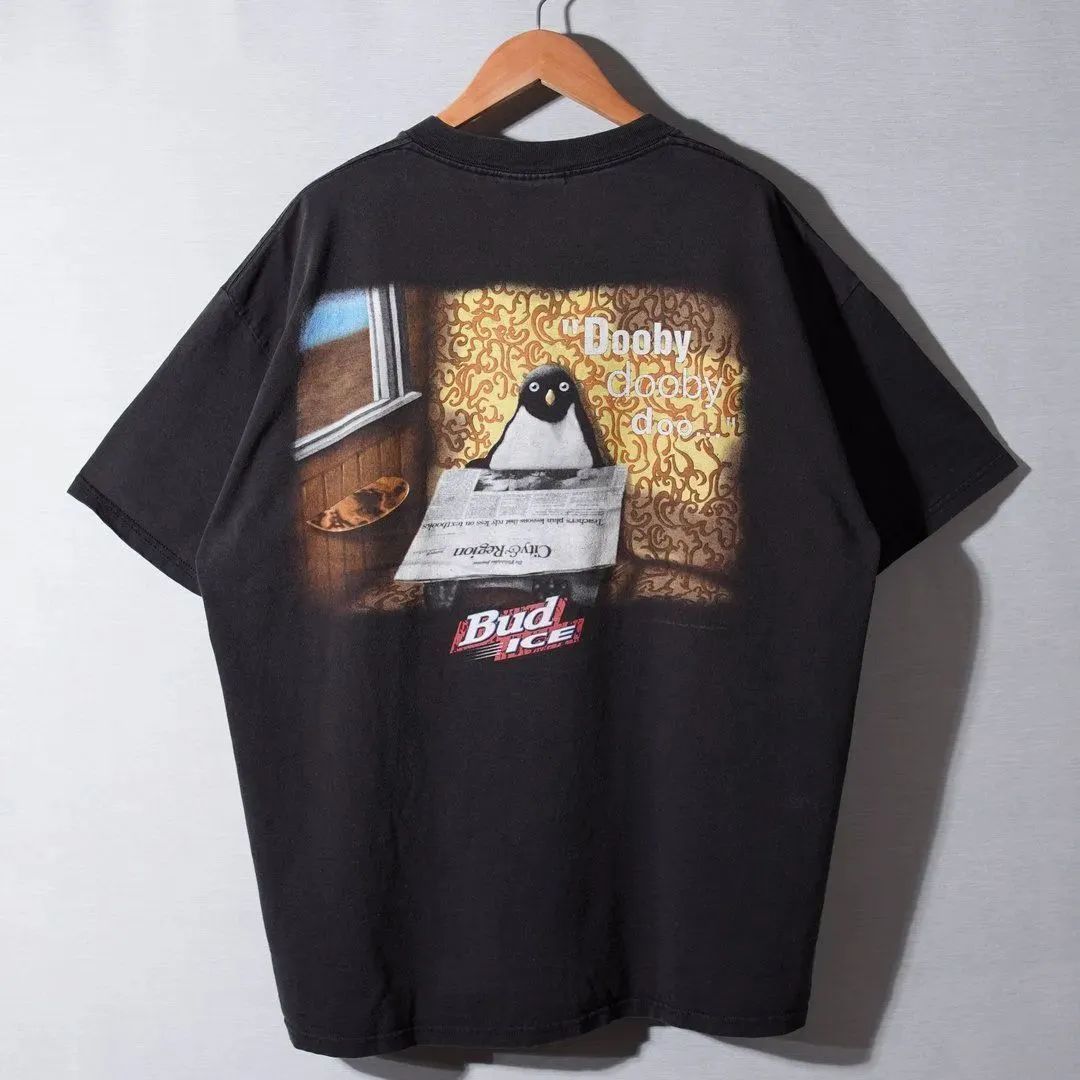 バドワイザー　90s tシャツ 90s USA製 バドワイザー Budweiser Tシャツ XL ブラック Bud Ice
