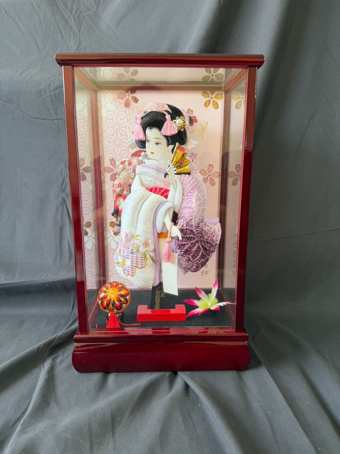 【10号・ガラスケース付き】押絵羽子板 初正月 初節句 正月飾り 女の子 日本人形｜Traditional Japanese Hagoita with Oshie Textile Art 17,784円
