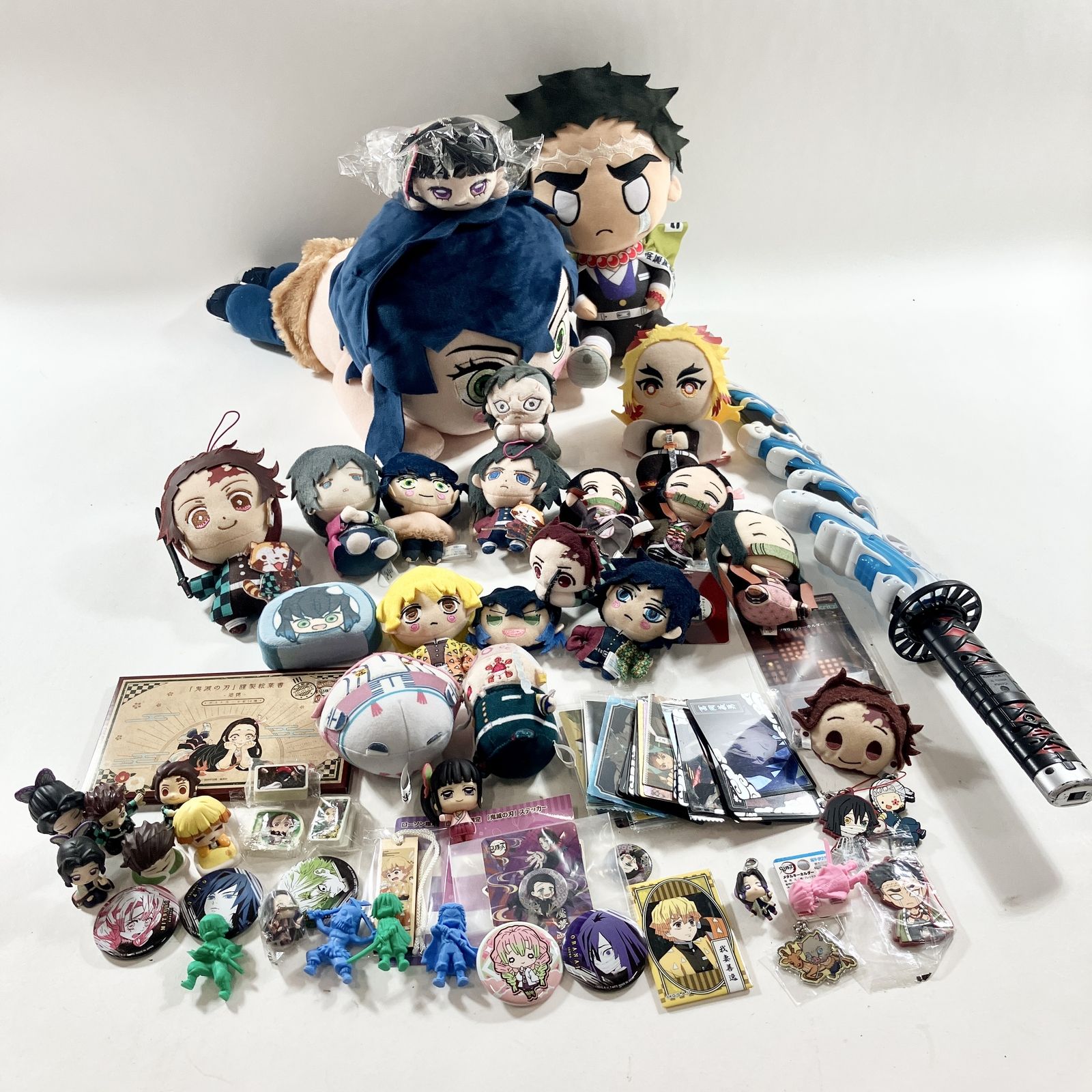 Demon Slayer plush toy bulk set Tanjiro Nezuko Rengoku Inosuke Japanese wheel sword summary product junk item 1.98 kg