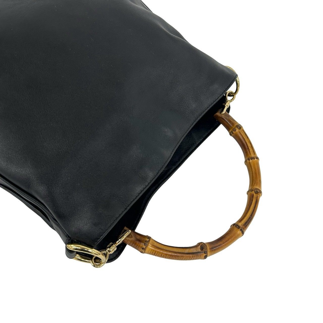 極 美品 GUCCI グッチ オールドグッチ ヴィンテージ バンブー レザー